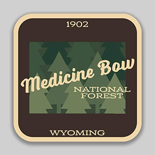 JMM Industries Medicine Bow National Forest Colorado Wyoming Vinyl Decal Sticker Car Window Bumper 2-Pack 4-Inches 4-Inches Premium Quality UV-Protective Laminate PDS1427