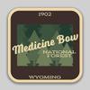 JMM Industries Medicine Bow National Forest Colorado Wyoming Vinyl Decal Sticker Car Window Bumper 2-Pack 4-Inches 4-Inches Premium Quality UV-Protective Laminate PDS1427 view 1