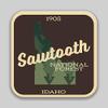 JMM Industries Sawtooth National Forest Idaho Vinyl Decal Sticker Car Window Bumper 2-Pack 4-Inches 4-Inches Premium Quality UV -Protective Laminate PDS1461 view 1