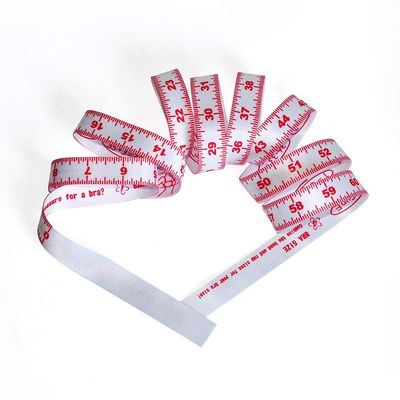 62 Inches Pink and White Cloth Bra Tape Measure