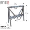 21-Place Freestanding Log Ski Rack Holder, Indoor & Outdoor Snowboard Racks, Standing Storage, Garage Racks for Snow Skis & Poles, Durable Snowboard Rack Garage Storage Organizer - Unfinished view 2