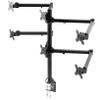 VIVO Steel Hex Monitor 23 to 32 inch LED LCD Clamp-on Desk Mount, Heavy Duty Articulating VESA Computer Stand, Holds 6 Screens, Fully Adjustable for Home Office Workstation, Black, STAND-V106A view 1