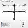 VIVO Steel Hex Monitor 23 to 32 inch LED LCD Clamp-on Desk Mount, Heavy Duty Articulating VESA Computer Stand, Holds 6 Screens, Fully Adjustable for Home Office Workstation, Black, STAND-V106A view 3