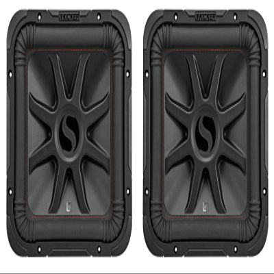 KICKER 2 45L7R124 12" 2400w L7R Car Subwoofers Solo-Baric Subs L7R124 DVC 4-ohm