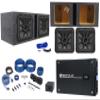 KICKER (2) 45L7R124 12" 2400w L7R Subwoofers Solo-Baric+Vented Sub Box+Amp+Wires view 1