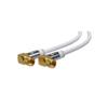 Goobay 70481 Cavo Antenna SAT, Tipo 135 dB, 4 Strati di Schermatura, Bianca, 1m Length view 2