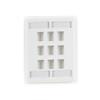 Black Box Gigastation2 9 Socket Network Faceplate view 1