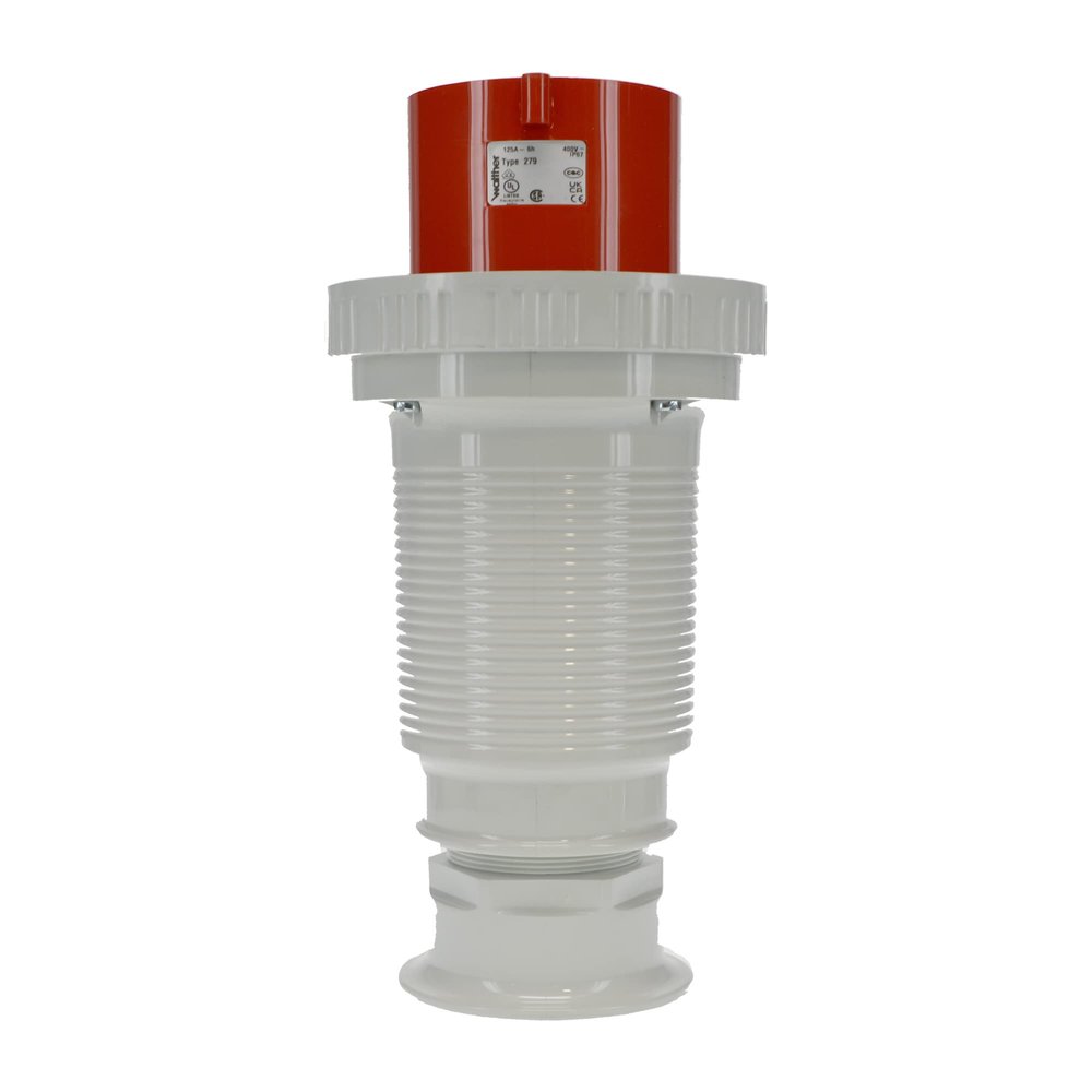Walther Electric Pin and Sleeves Plugs 279 Male 125A 5W 400VAC 6 Hr IP67 with Cable Gland - Safe, Reliable for Installations of All Kinds: Welding, Motor Gen-Sets, Compressors - IEC 5100P6W