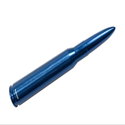 VMS Racing 50 Caliber BLUE BULLET ANTENNA in Heavy Gauge CNC Machined Billet Aluminum Short Compatible with Nissan Titan 03-19 2003-2019
