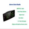 HANNLOMAX HX-112CR Alarm Clock Radio, AM/FM, 1.8 LED Display (Black) view 2