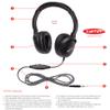 Califone 1017AV NeoTech Plus 1017AV Headphone, 3.5mm Plug, Black view 3