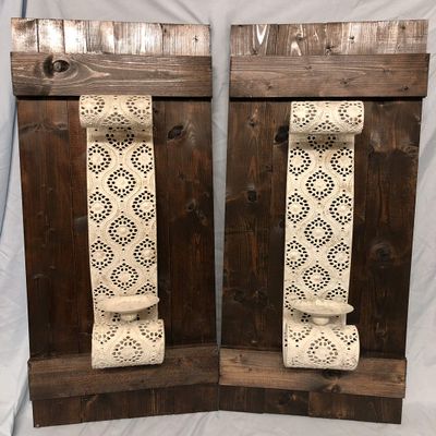 Decorative Shutter w/Sconce