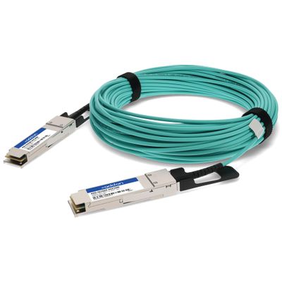 Addon ADD-QCIQDE-AOC20M 40GBase-AOC Direct Attach Cable - QSFP+ to QSFP+ - 20 m - Fiber Optic - Active - TAA Compliant