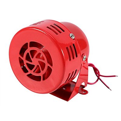 12V 1.5A Siren Whistle, 110dB Electric Car Truck Motorcycle Driven Horn Alarm Siren (Air Raid) 50s Red 12V Car Alarm & Safety