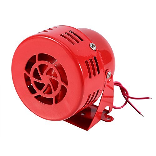 12V 1.5A Siren Whistle, 110dB Electric Car Truck Motorcycle Driven Horn Alarm Siren (Air Raid) 50s Red 12V Car Alarm & Safety