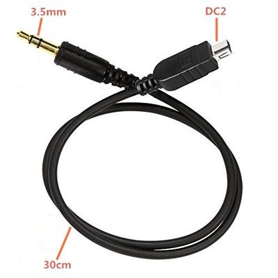 GFSHOP 3.5mm Off Camera Shutter Connecting Cable Cord 3.5mm-DC2 Camera Connecting Plug for Nikon Cameras with Pixel Shutter Remote Control TW283-Series