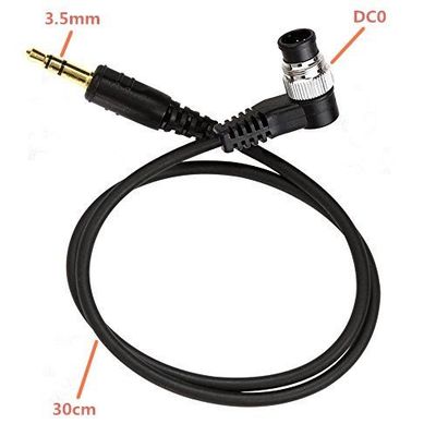 GFSHOP 3.5mm Off Camera Shutter Connecting Cable Cord 3.5mm-DC0 Camera Connecting Plug for Nikon Cameras with Pixel Shutter Remote Control TW283-Series