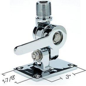 SeaChoice 19521; Antenna Ratchet Mount-Chr Brass-