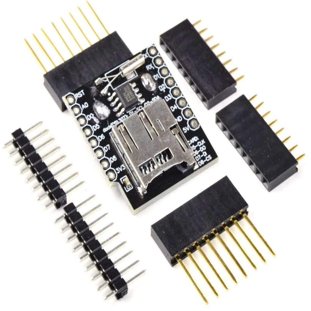 CANADUINO D1 Mini Data Logging Shield with DS1307 RTC and Micro-SD Slot