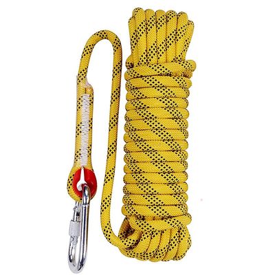 Aoneky Outdoor 10mm 98ft Static Utility Rope, Heavy Duty Polyester Rope for Pulling, Rigging, Tree Work & Hunting, Gym Fitness, 2000LB Tensile Strength, Yellow