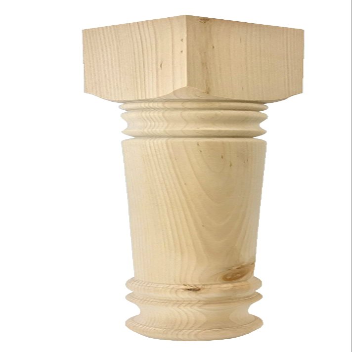 Highland Manor Wood Products Farmhouse Coffee Table Leg - 18" Tall x 2 1/2" Wide (Pine) (1 Leg)