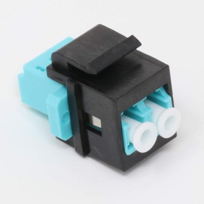 RiteAV Fiber Optic Keystone Coupler Jack LC Duplex Multimode 10GB - Black