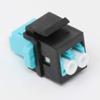 RiteAV Fiber Optic Keystone Coupler Jack LC Duplex Multimode 10GB - Black view 1