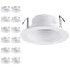 TORCHSTAR 12-Pack 4 Inch Recessed Light Trim, Step Baffle, White view 1