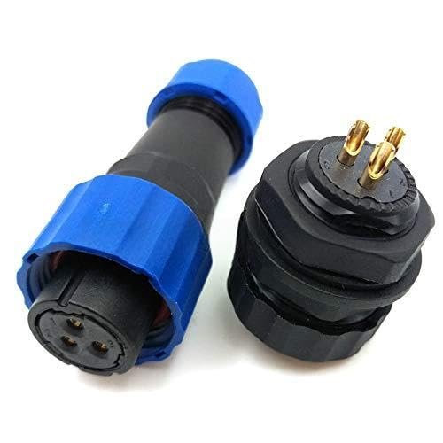 SZJELEN SD16 16mm Pair 5Pin Panel Mount Waterproof Connector IP68, Aviation Cable Connector Plug and Socket (5Pin, Pair-Plug(Male)&Socket(Female))