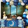 Baocicco 10x7ft Wedding 3D Render Backdrops Fantasy Starry Sky from Ancient Arches Background Mediaeval Gallery Temple Castle Marble Stone Column Staircase Photo Props view 3