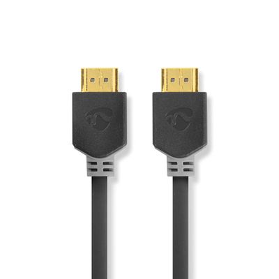 NEDIS High Speed HDMI T Cable with Ethernet | HDMIT Connector | 4K @ 60Hz | ARC | 18 Gbps | 10.0 m | Round | PVC | Anthracite | Box