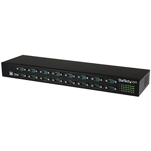 16 Port RS232 Serial Hub - USB to DB9 RS232 16xRack Mount