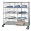 QUANTUM STORAGE SYSTEMS WRCS4-74-2448EP-5 Solid Wire Linen Cart Shelves Chrome 5 Shelves 80" H x 48" W x 24" D view 1