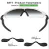 Mryok 2 Pair Replacement Earsocks Nosepieces Kits for Oakley Radar EV Path OO9208 / Pitch OO9211 / Asian Fit OO9275 - Black & Black view 2