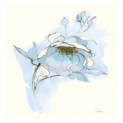 Global Gallery Carols Roses V Blue -PaperArt-22 x26