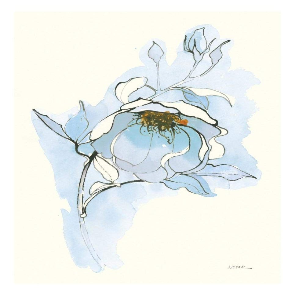 Global Gallery Carols Roses V Blue -PaperArt-22 x26