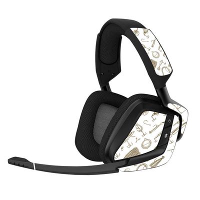 MightySkins Skin Compatible with Corsair Void Pro Gaming Headset - Retro Lures | Protective, Durable, and Unique Vinyl Decal wrap Cover | Easy to Apply, Remove, and Change Styles | Made in The USA