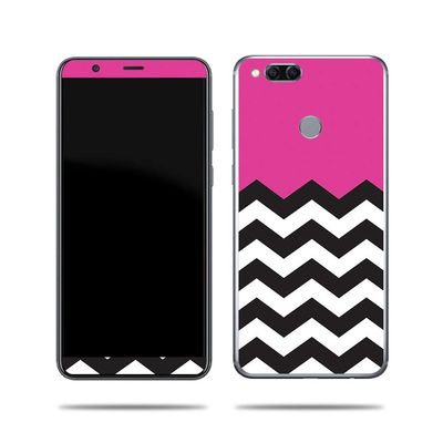 MightySkins Skin Compatible with Huawei Mate SE 9 - Hot Pink Chevron | Protective, Durable, and Unique Vinyl Decal wrap Cover | Easy to Apply, Remove, and Change Styles | Made in The USA