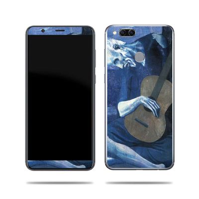 MightySkins Skin Compatible With Huawei Mate SE 9 - Old Guitarist | Protective, Durable, and Unique Vinyl Decal wrap cover | Easy To Apply, Remove, and Change Styles | Made in the USA