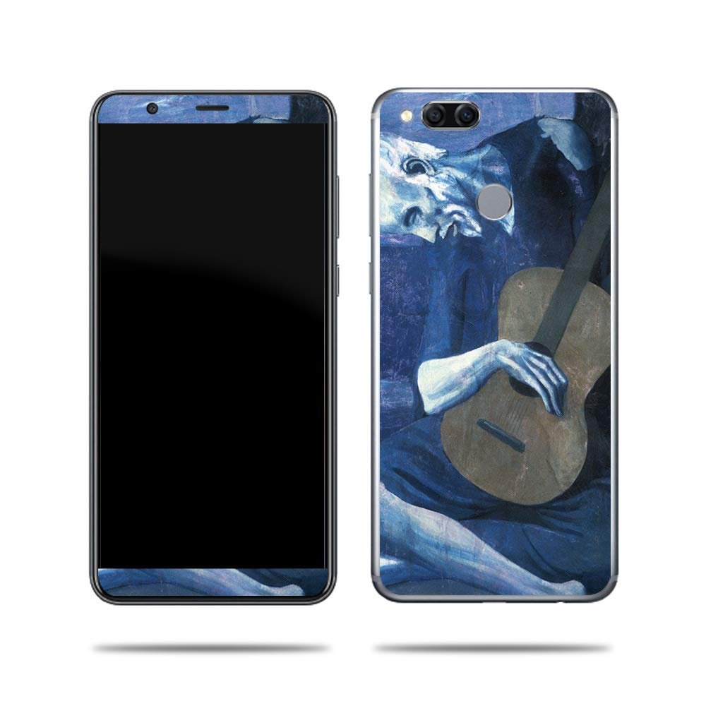 MightySkins Skin Compatible With Huawei Mate SE 9 - Old Guitarist | Protective, Durable, and Unique Vinyl Decal wrap cover | Easy To Apply, Remove, and Change Styles | Made in the USA