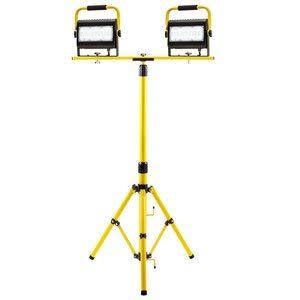 Slim 50-Watt LED Work Light Dual 2-Step Tripod 10000 lumen