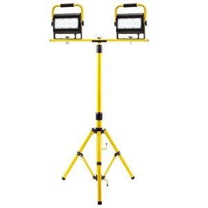 Slim 50-Watt LED Work Light Dual 2-Step Tripod 10000 lumen