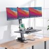 Mount-It! Triple Monitor Electric Standing Desk Converter - 3 Screens Stand Up Desk Riser - Height Adjustable Desktop & 3 Mounts for Screens up to 32", Sit-Stand Convertor for Home, Office, School view 1