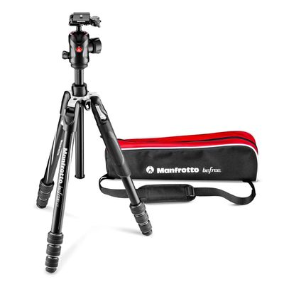 Manfrotto MKBFRTA4GT-BH Aluminum 4-Stage T-Tripod Kit, Large Ball Head, M Lock System, Compatible with Professional SLR and Mirrorless, Leg Diameter 1.0 inches (26 mm), Compact Storage