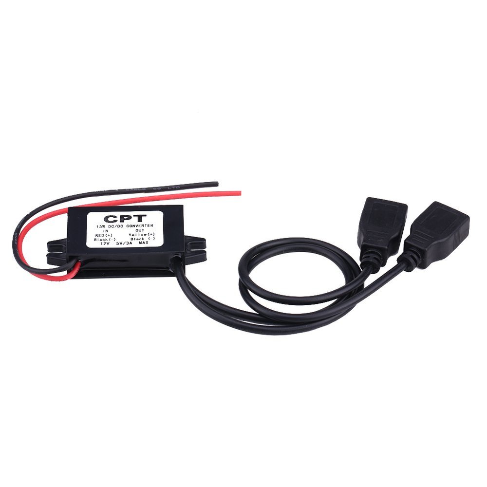 Car USB Converter Module, 3A DC 12V to DC 5V Dual USB for Charger Adapter Converter Module for Car Motorcycle Phone