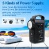 Supersonic SC-1095ER Emergency Solar/Hand Crank Radio w/Flashlight, 3 Power Supplies, Emergency Lantern, Speaker, AM/FM Radio, Solar Panel, Hand Generator, SOS Alarm, Phone Charger, 3xAA Compatible view 2