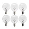 haraqi 6 Pack Wax Warmer Bulbs,G50 25 Watt Bulbs for Full Size Scentsy Warmers,G16.5 Globe E12 Incandescent Candelabra Base Clear Light Bulbs for Wax Warmer,1.97 Inches,Long Last Lifespan view 1