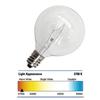 haraqi 6 Pack Wax Warmer Bulbs,G50 25 Watt Bulbs for Full Size Scentsy Warmers,G16.5 Globe E12 Incandescent Candelabra Base Clear Light Bulbs for Wax Warmer,1.97 Inches,Long Last Lifespan view 4