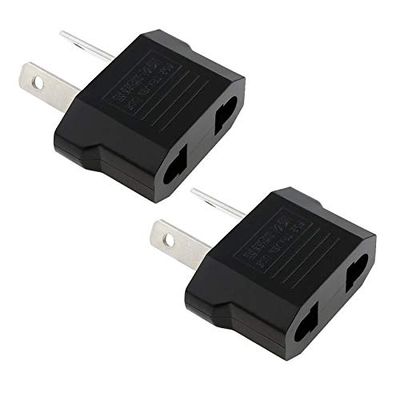 yan 3 Pack US/Europe Type to 2pin AU Australia Plug Adapter