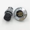 10Set GX25 XLR 2 3 4 5 6 7 8 9 10 Pin 25mm Female Male Disc Flange Panel Mount Socket with Dustproof Cover Aviation Connector (7PIN) view 1